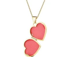 Discount Apart Zawieszka z żółtego złota z diamentami - puzderko - serce - 0,01 ct - próba 375