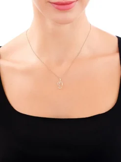Apart Zawieszka z żółtego złota z diamentami - medalik Matka Boska - 0,004 ct - próba 375< Wszystkie