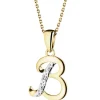Apart Zawieszka z żółtego złota z diamentem - litera B - 0,003 ct - próba 375< Zawieszki