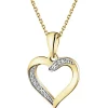 Apart Zawieszka z żółtego złota z diamentami - serce - 0,004 ct - próba 585< Zawieszki