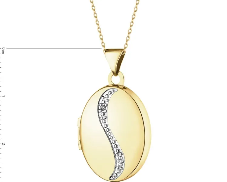 Apart Zawieszka z żółtego złota z diamentem - puzderko - 0,005 ct - próba 375< Zawieszki