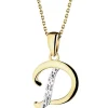 Apart Zawieszka z żółtego złota z diamentem - litera D - 0,003 ct - próba 375< Zawieszki