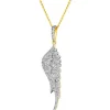 Apart Zawieszka z żółtego złota z diamentami - skrzydło - 0,19 ct - próba 585< Zawieszki