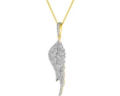 Apart Zawieszka z żółtego złota z diamentami - skrzydło - 0,19 ct - próba 585< Zawieszki