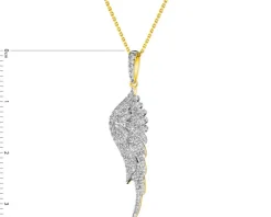 Apart Zawieszka z żółtego złota z diamentami - skrzydło - 0,19 ct - próba 585< Zawieszki