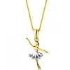Outlet Apart Zawieszka z żółtego złota z diamentami – baletnica - 0,01 ct - próba 375
