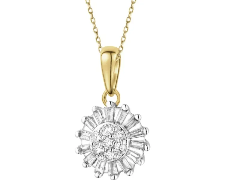 Apart Zawieszka z żółtego złota z diamentami - 0,15 ct - próba 585< Zawieszki