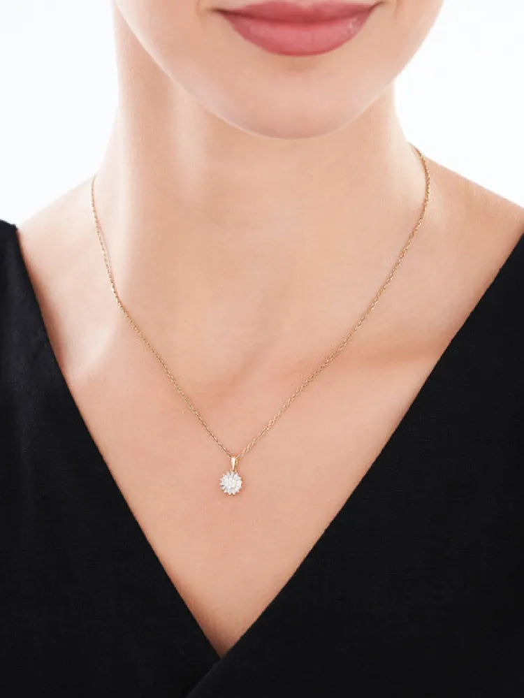 Apart Zawieszka z żółtego złota z diamentami - 0,15 ct - próba 585< Zawieszki