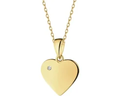 New Apart Zawieszka z żółtego złota z diamentem - serce - 0,006 ct - próba 375