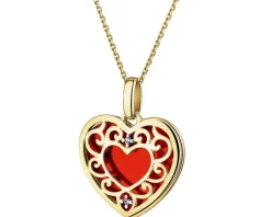 Apart Zawieszka z żółtego złota z diamentami i emalią - serce - 0,008 ct - próba 375< Wszystkie