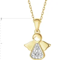 Apart Zawieszka z żółtego złota z diamentami - aniołek - 0,01 ct - próba 375< Wszystkie