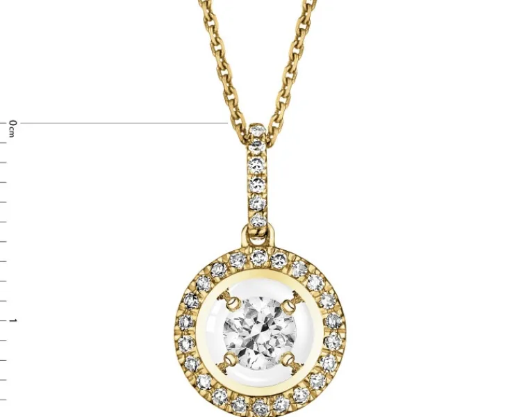 Apart Zawieszka z żółtego złota z diamentami - 0,17 ct - próba 585< Zawieszki