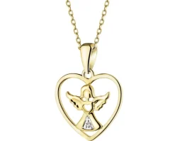 Apart Zawieszka z żółtego złota z diamentem - aniołek, serce - 0,004 ct - próba 375< Wszystkie