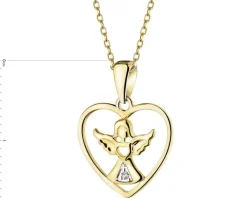 Apart Zawieszka z żółtego złota z diamentem - aniołek, serce - 0,004 ct - próba 375< Wszystkie