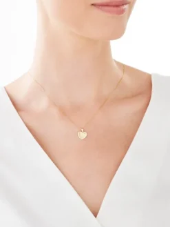 Apart Zawieszka z żółtego złota z diamentem - serce, aniołek - 0,005 ct - próba 375< Zawieszki
