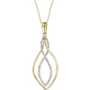 Clearance Apart Zawieszka z żółtego złota z diamentami - 0,03 ct - próba 375