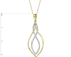 Clearance Apart Zawieszka z żółtego złota z diamentami - 0,03 ct - próba 375