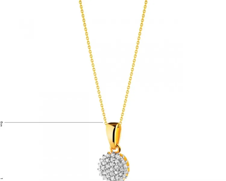 Apart Zawieszka z żółtego złota z diamentami - 0,09 ct - próba 585< Zawieszki