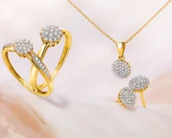 Apart Zawieszka z żółtego złota z diamentami - 0,09 ct - próba 585< Zawieszki
