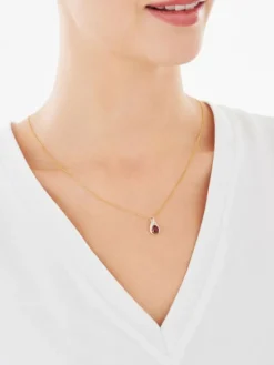 New Apart Zawieszka z żółtego złota z diamentem i rubinem - próba 375