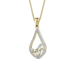 Hot Apart Zawieszka z żółtego złota z diamentami - 0,25 ct - próba 585