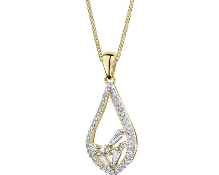 Hot Apart Zawieszka z żółtego złota z diamentami - 0,25 ct - próba 585