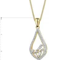 Hot Apart Zawieszka z żółtego złota z diamentami - 0,25 ct - próba 585