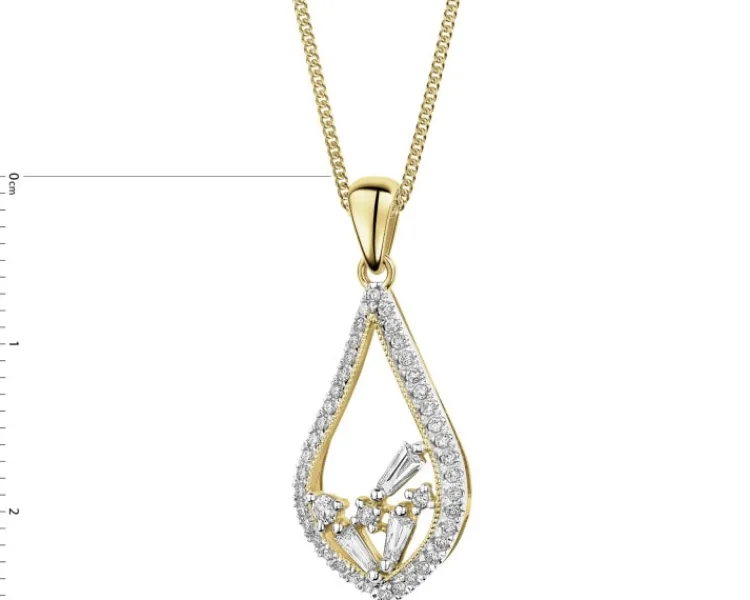 Hot Apart Zawieszka z żółtego złota z diamentami - 0,25 ct - próba 585