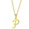 Apart Zawieszka z żółtego złota z diamentem - litera P - 0,004 ct - próba 585< Zawieszki