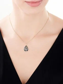 Apart Zawieszka z żółtego złota z diamentami - drzewko - próba 585< Zawieszki