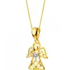 Apart Zawieszka z żółtego złota z diamentem - aniołek, serce - 0,004 ct - próba 375< Zawieszki