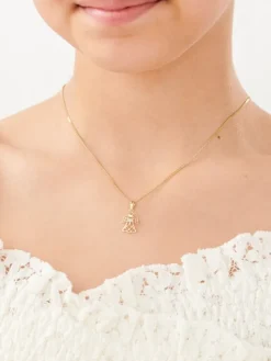 Apart Zawieszka z żółtego złota z diamentem - aniołek, serce - 0,004 ct - próba 375< Zawieszki