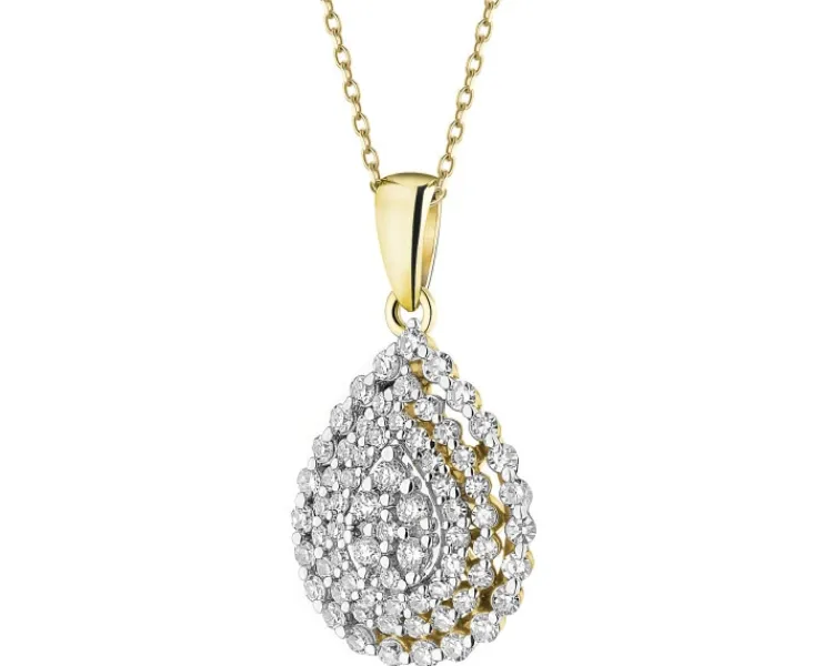 Apart Zawieszka z żółtego złota z diamentami - 0,50 ct - próba 585< Wszystkie