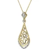 Online Apart Zawieszka z żółtego złota z diamentami - 0,08 ct - próba 585