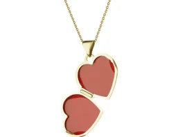 Hot Apart Zawieszka z żółtego złota z diamentem - puzderko - serce - 0,005 ct - próba 375
