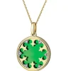 Apart Zawieszka z żółtego złota z diamentami i emalią - rozeta - 0,01 ct - próba 375< Zawieszki