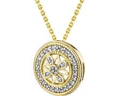 Online Apart Zawieszka z żółtego złota z diamentami - rozeta - 0,07 ct - próba 585