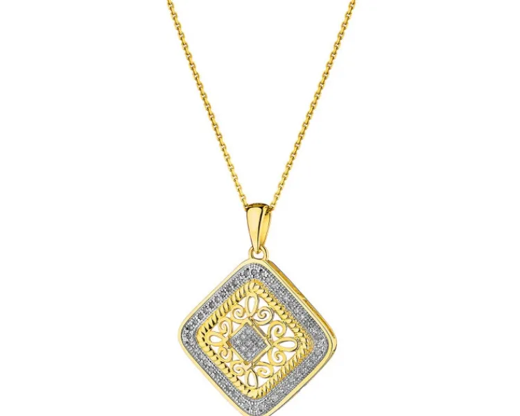 Hot Apart Zawieszka z żółtego złota z diamentami - 0,15 ct - próba 585