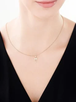 New Apart Zawieszka z żółtego złota z diamentami - sowa - 0,01 ct - próba 585