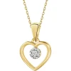 Apart Zawieszka z żółtego złota z diamentami - serce - 0,02 ct - próba 585