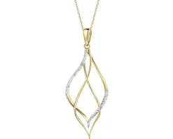 Apart Zawieszka z żółtego złota z diamentami - 0,02 ct - próba 585< Zawieszki