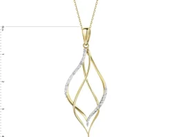 Apart Zawieszka z żółtego złota z diamentami - 0,02 ct - próba 585< Zawieszki