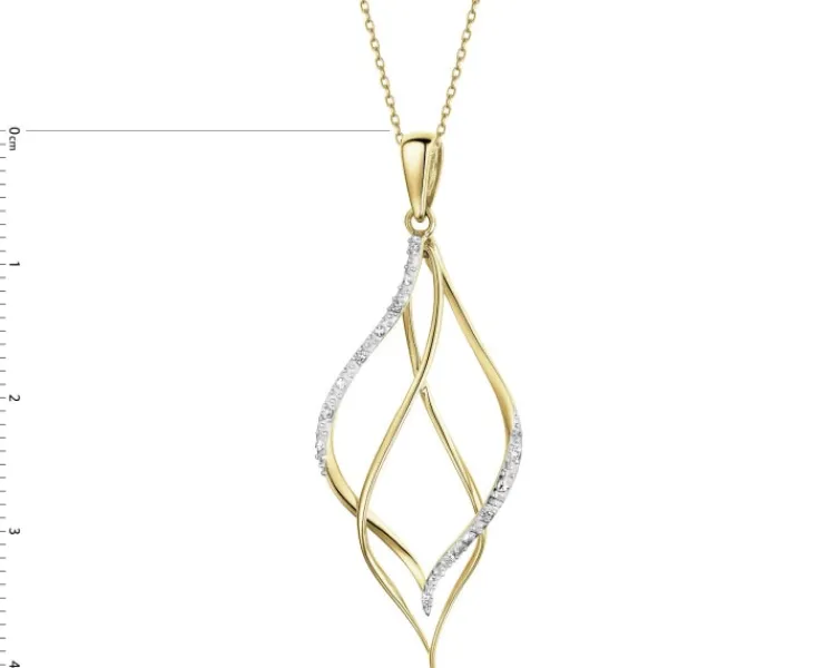 Apart Zawieszka z żółtego złota z diamentami - 0,02 ct - próba 585< Zawieszki