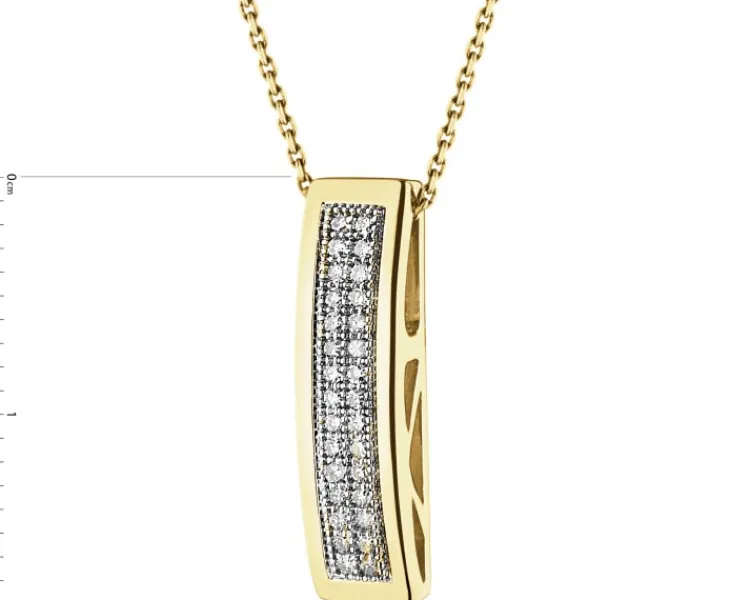 Hot Apart Zawieszka z żółtego złota z diamentami - 0,10 ct - próba 585