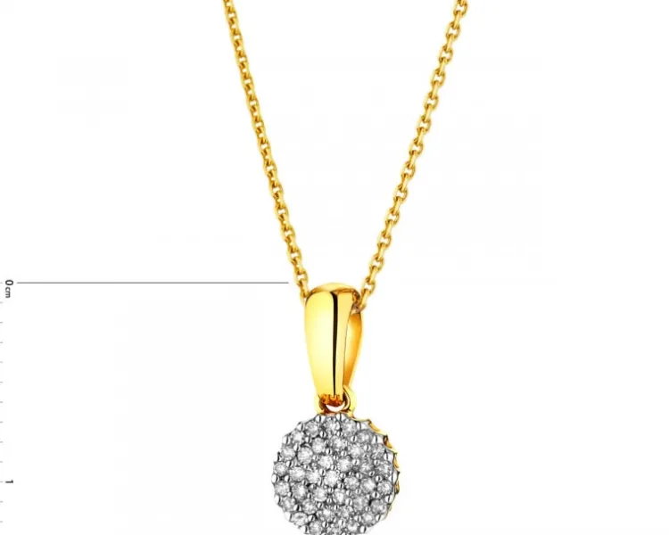 Apart Zawieszka z żółtego złota z diamentami - 0,09 ct - próba 585< Zawieszki