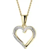 Apart Zawieszka z żółtego złota z diamentami - serce - 0,01 ct - próba 375< Zawieszki