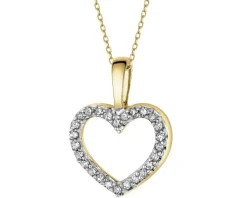 Apart Zawieszka z żółtego złota z diamentami - serce - 0,06 ct - próba 585< Zawieszki