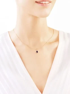Hot Apart Zawieszka z żółtego złota z diamentami i szafirem - próba 585