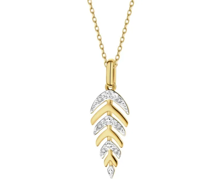 Apart Zawieszka z żółtego złota z diamentami - 0,03 ct - próba 375< Wszystkie