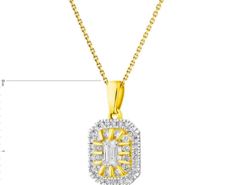 Apart Zawieszka z żółtego złota z diamentami - 0,40 ct - próba 585< Zawieszki